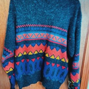 ✨ 3 FOR $20 - Vintage Artsy Colorblock Sweater